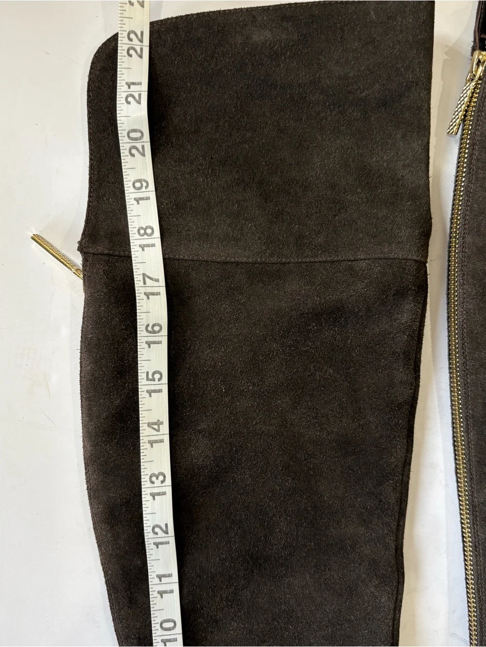Donald J Pliner DIVO Womens 7 Brown Suede Over the Knee Boots Pointed Toe Zip